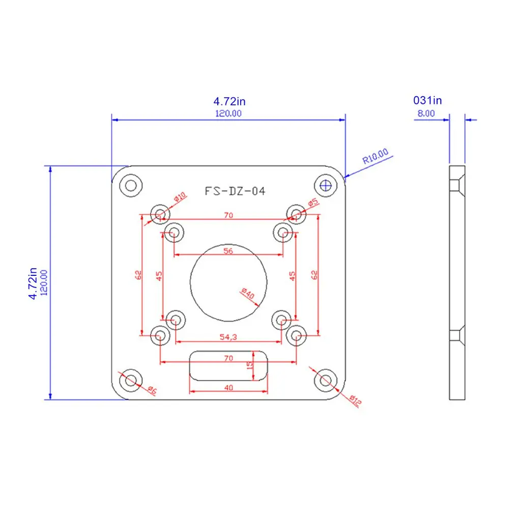 Универсальный алюминиевый фрезерный стол вставная пластина