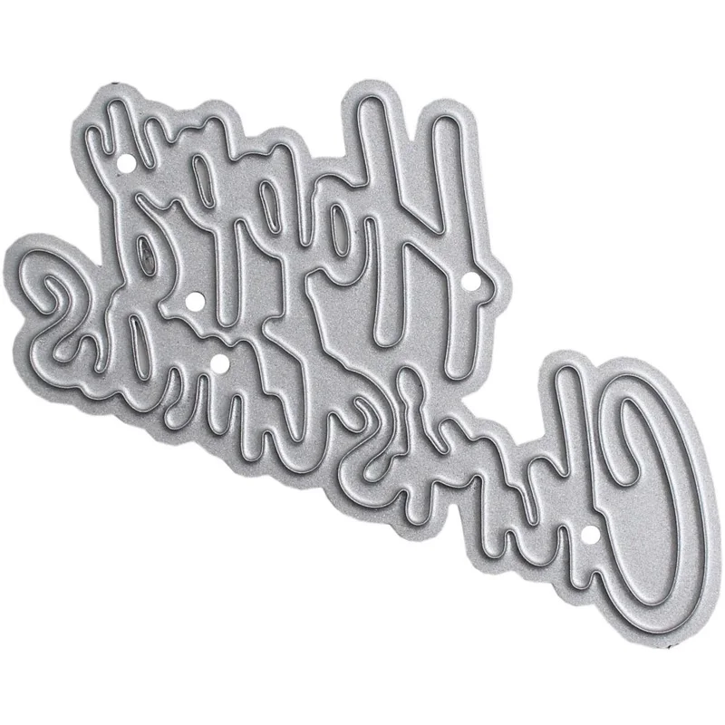 Металлические Вырубные штампы Счастливого Рождества вырубные вырубки с фразой