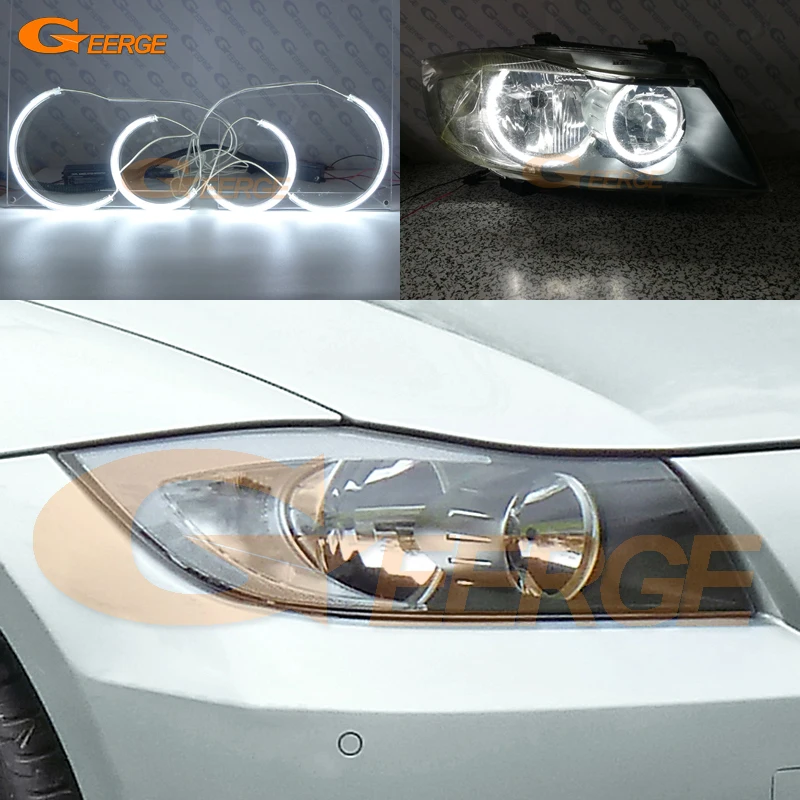 Для BMW 3 серии E90 E91 2005 2006 2007 2008 pre LCI галогенные HD отличные ультра яркие C образные
