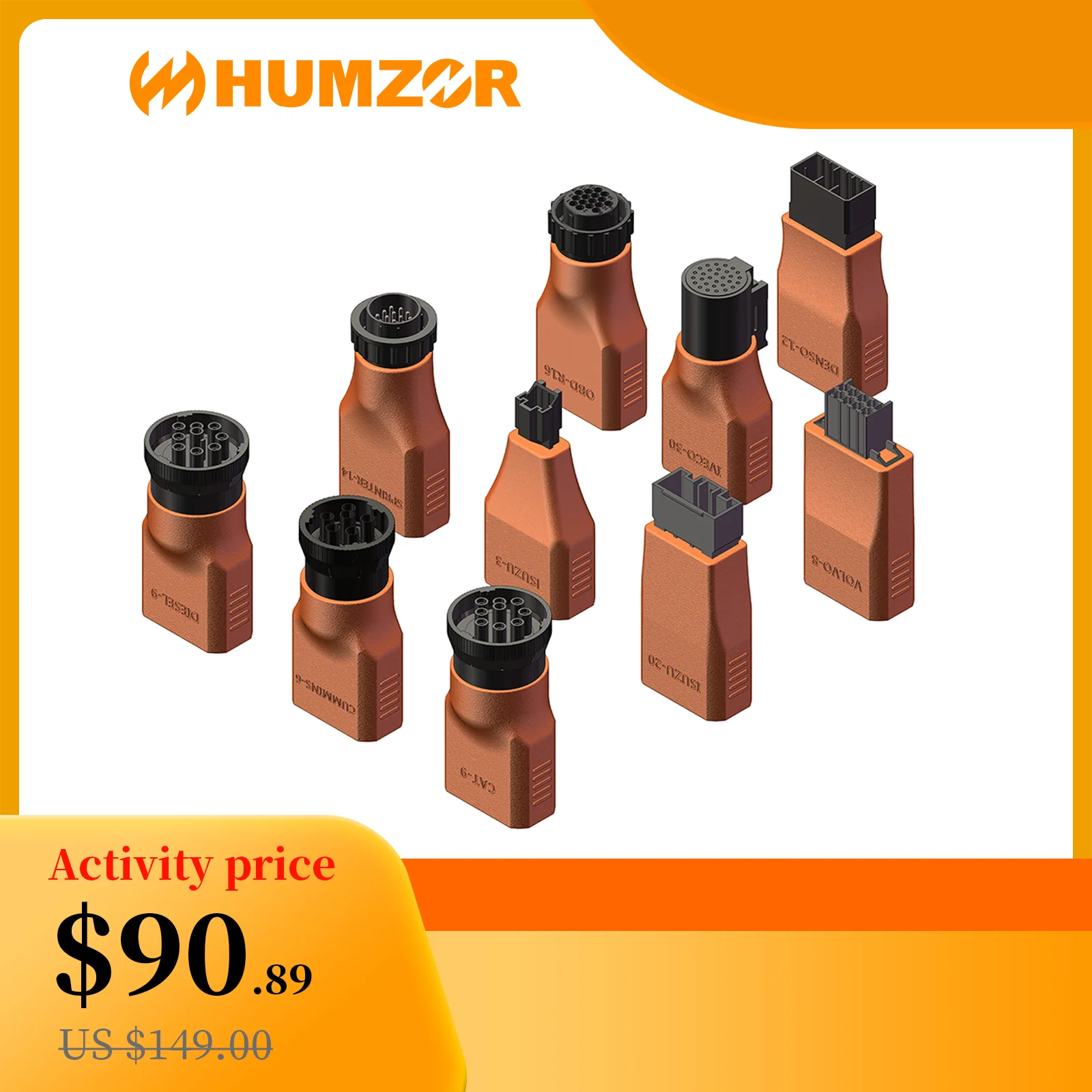 Truck OBD Adapter OBDII Trucks Diagnostic Tool Connector 10 PCS