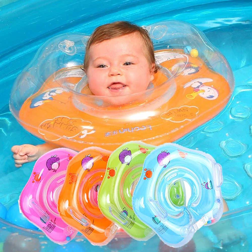 

Кольцо на шею для новорожденных, безопасное плавающее кольцо с надувной подушкой для бассейна, круг для младенцев