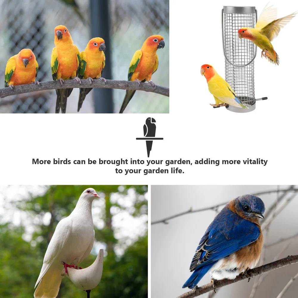 1 шт. кормушка для птиц из нержавеющей стали | Дом и сад