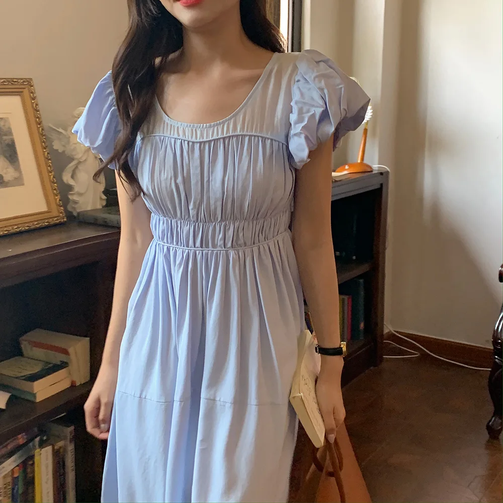 

Alien Kitty Prom Princess Solid Lady OL 2021 Summer Slim Party New Arrival Hot Femme Gentle Sweet Stylish Long Dresses Vestidos