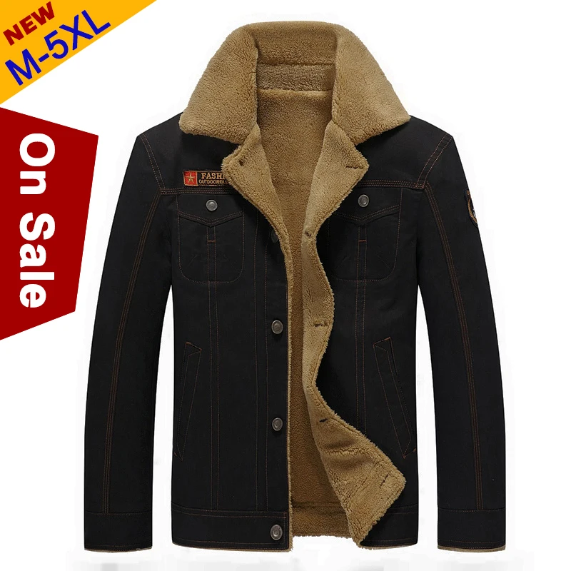 Зимние пальто мужские куртки Осенние бархатные толстые лацканы Униформа