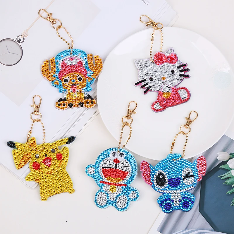 5 шт. 5d Diy Алмазная картина брелок мультфильм Кот полная Специальная форма