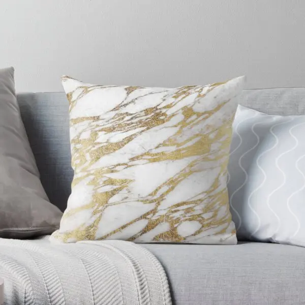 

Шикарная элегантная наволочка с белым и золотым мраморным рисунком, наволочка для спальни, декоративная подушка, модные подушки в комплект ...