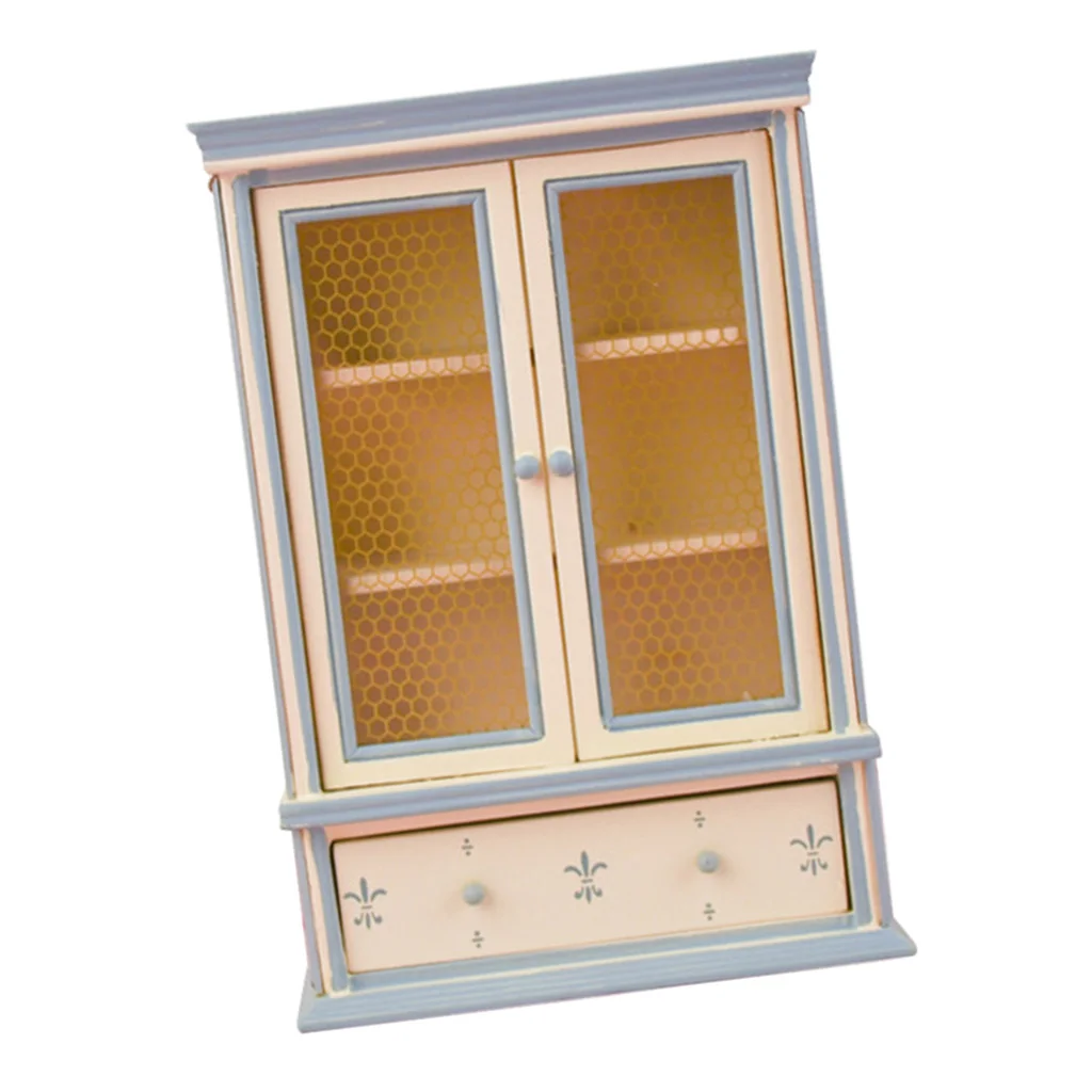 

1/12 Dollhouse Miniature Furniture Wood Cabinet Bookcase Bookshelf Accessory