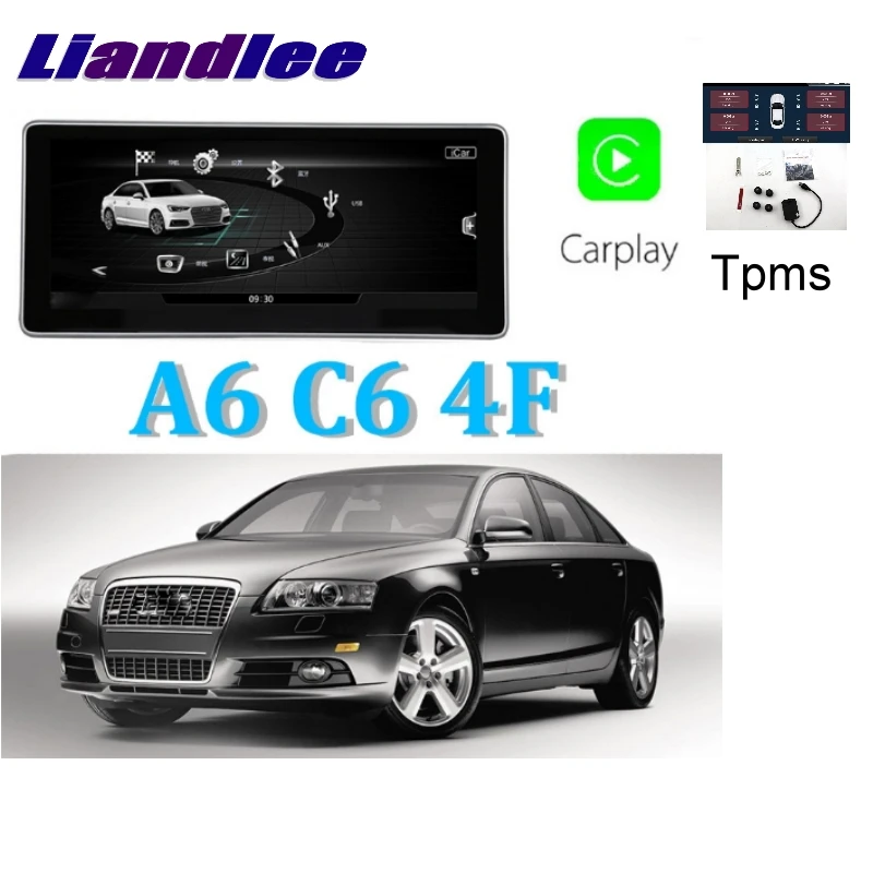 Liandlee автомобильный мультимедийный плеер NAVI 10,25 дюймов для Audi A6 C6 4F 2004~ 2011 CarPlay TPMS Радио Стерео gps навигация