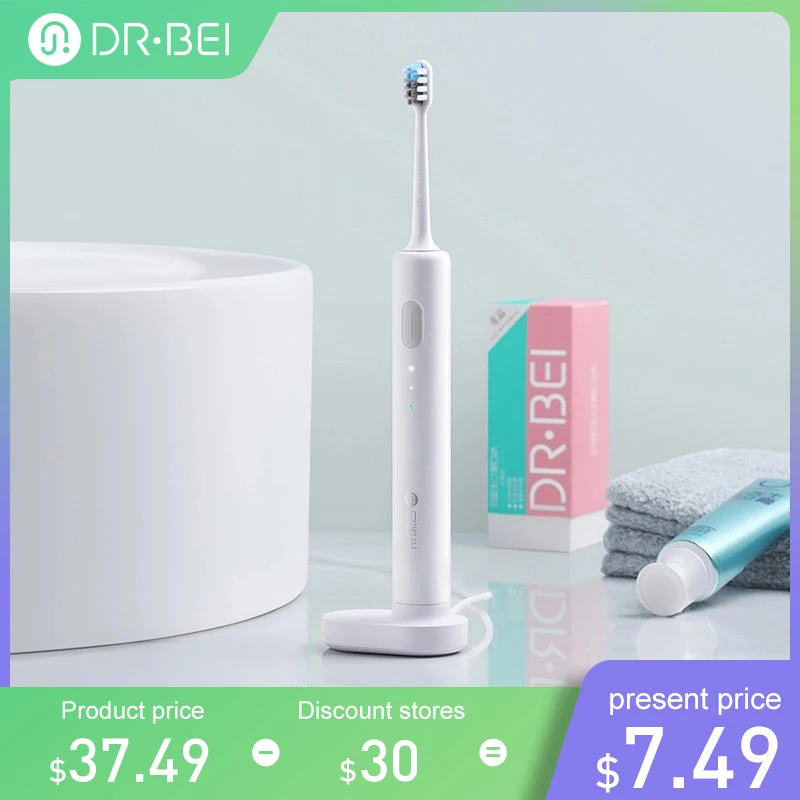 Зубная щетка DR.BEI звуковая электрическая перезаряжаемый Водонепроницаемый