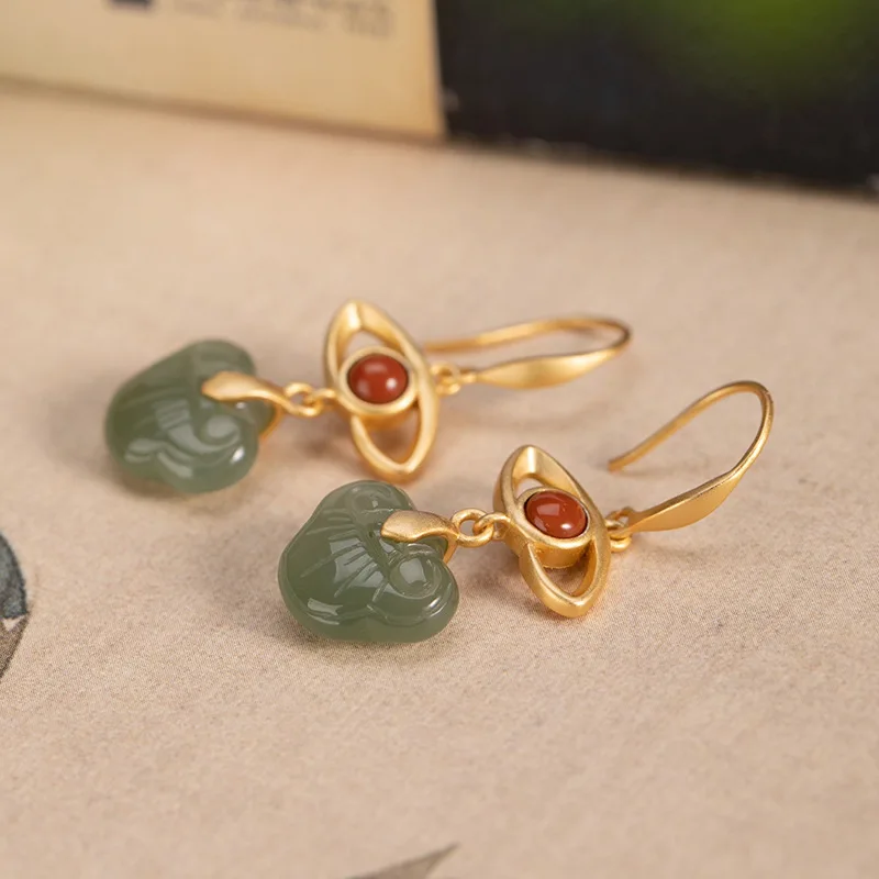 Hetian jade сапфир Позолоченные личности высокого класса Ruyi темперамент женские