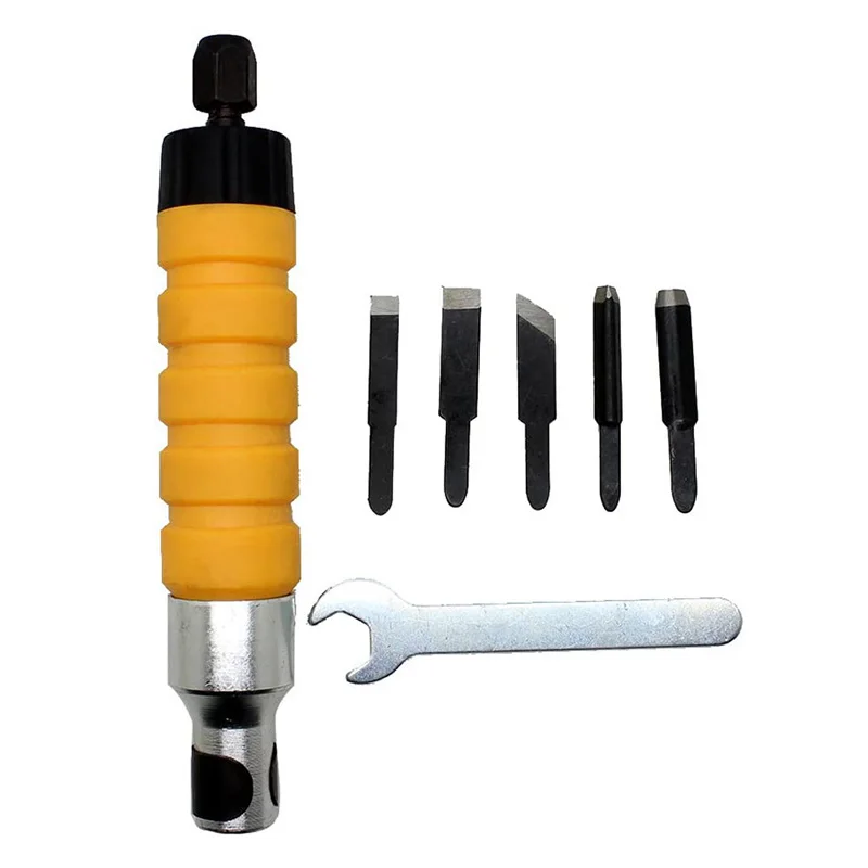

Electric Carving Handle Chisel Hammer Chuck Kit 5pc Chisels Wood Carving Woodworking Tool for flex shaft