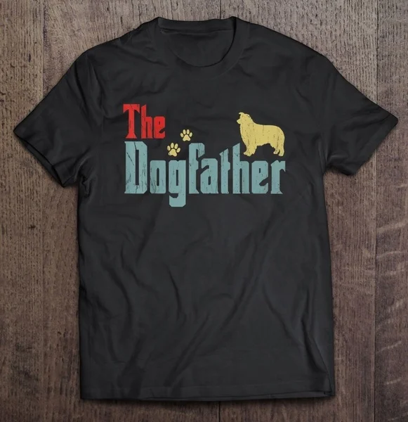 Быстрая доставка рубашка унисекс с силуэтом австралийской овчарки догпада |