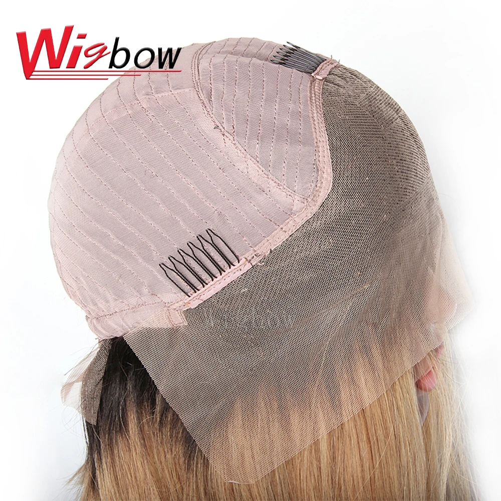Волосы Wigbow OneCut бразильские прямые волосы 1B/27 цвет Омбре 13*6 кружевные передние