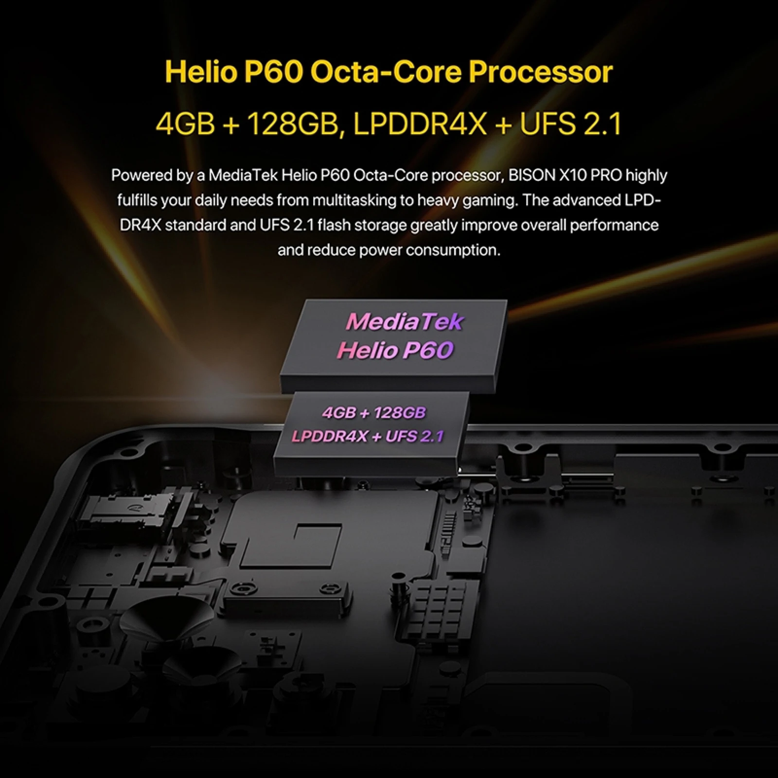 Смартфон UMIDIGI BISON X10 Pro упрочненный IP68 64 ГБ/128 ГБ Helio P60 NFC тройная камера 20 МП сотовый