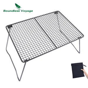 Безграничная титановая решетка для гриля Voyage, решетка из проволочной сетки для барбекю, Мини Складная подставка для кастрюли, легкий стол для кемпинга, для приготовления пищи на открытом воздухе