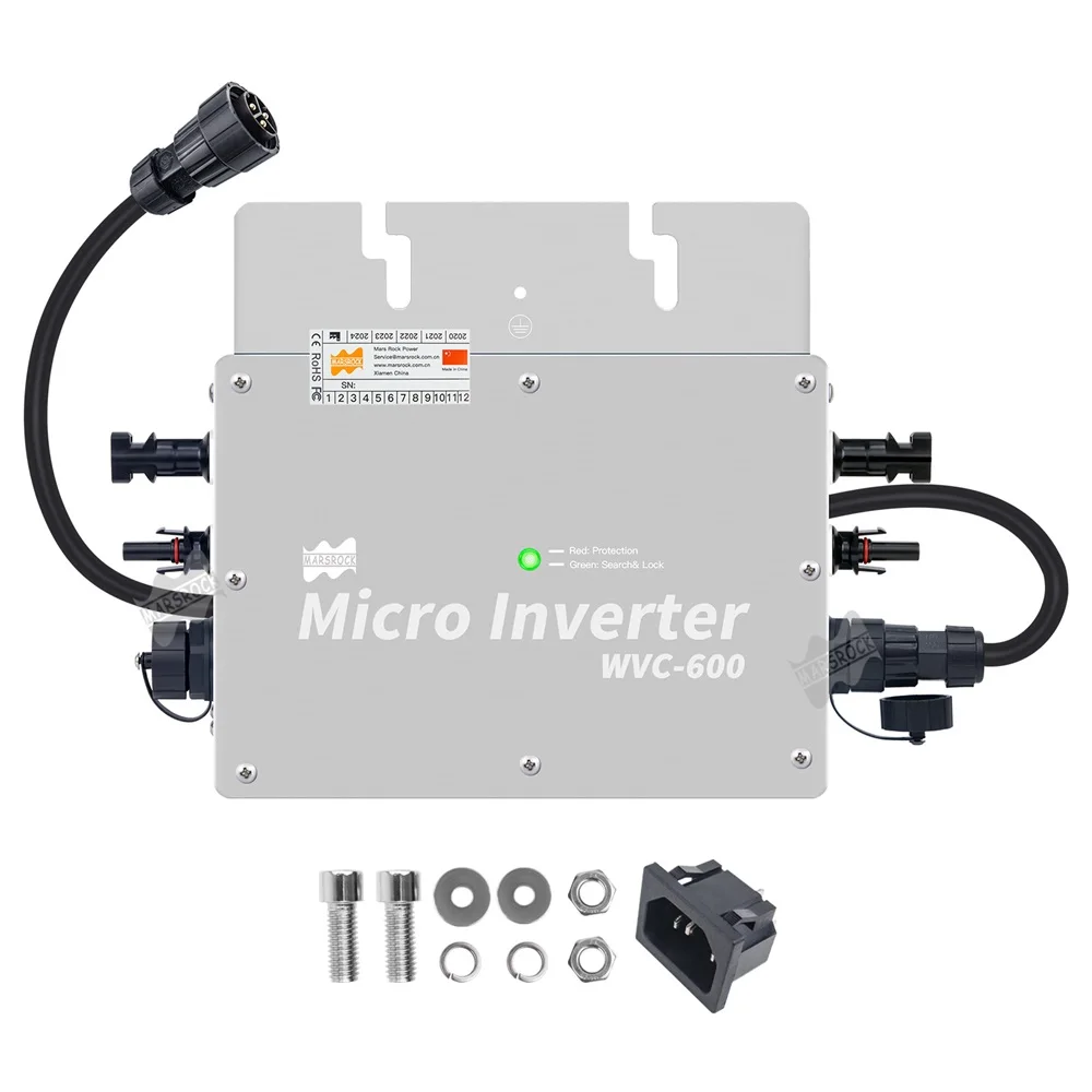 Солнечная панель 600 Вт, немодулированный синусоидальный микро инвертор Mars Rock, MPPT 22-50 В постоянного тока в переменный ток 120 в 230 В макс. 2 шт. 330 Вт, IP65