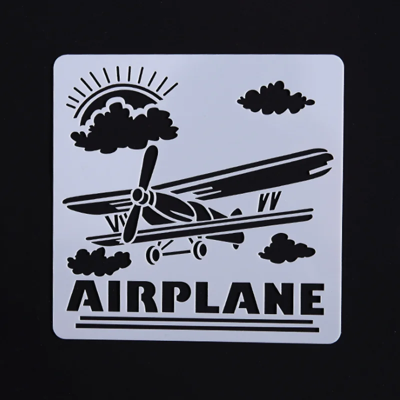 10 шт. рок самолет череп трафарет &quotсделай сам&quot Скрапбукинг дневник штамповка