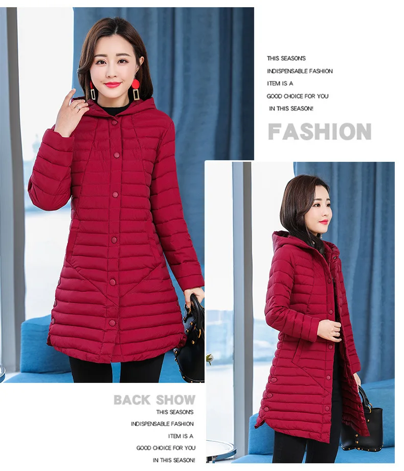 AliExpress New Style down Jacket Cotton-padded Clothes Women's Slimming WOMEN'S Dress Cotton-padded Jacket Thin Slim Fit Mi