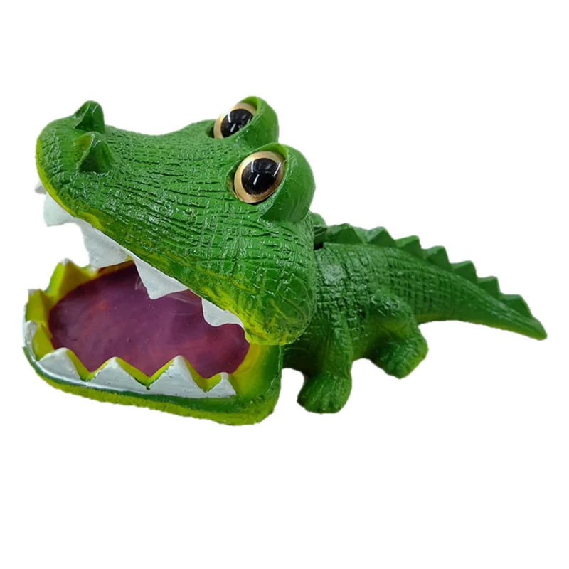 

Cute Resin Mini Cute Frog/Crocodile Model Aquarium Fish Tank Oxygen Pump Air Bubble Stone Ornament Decor