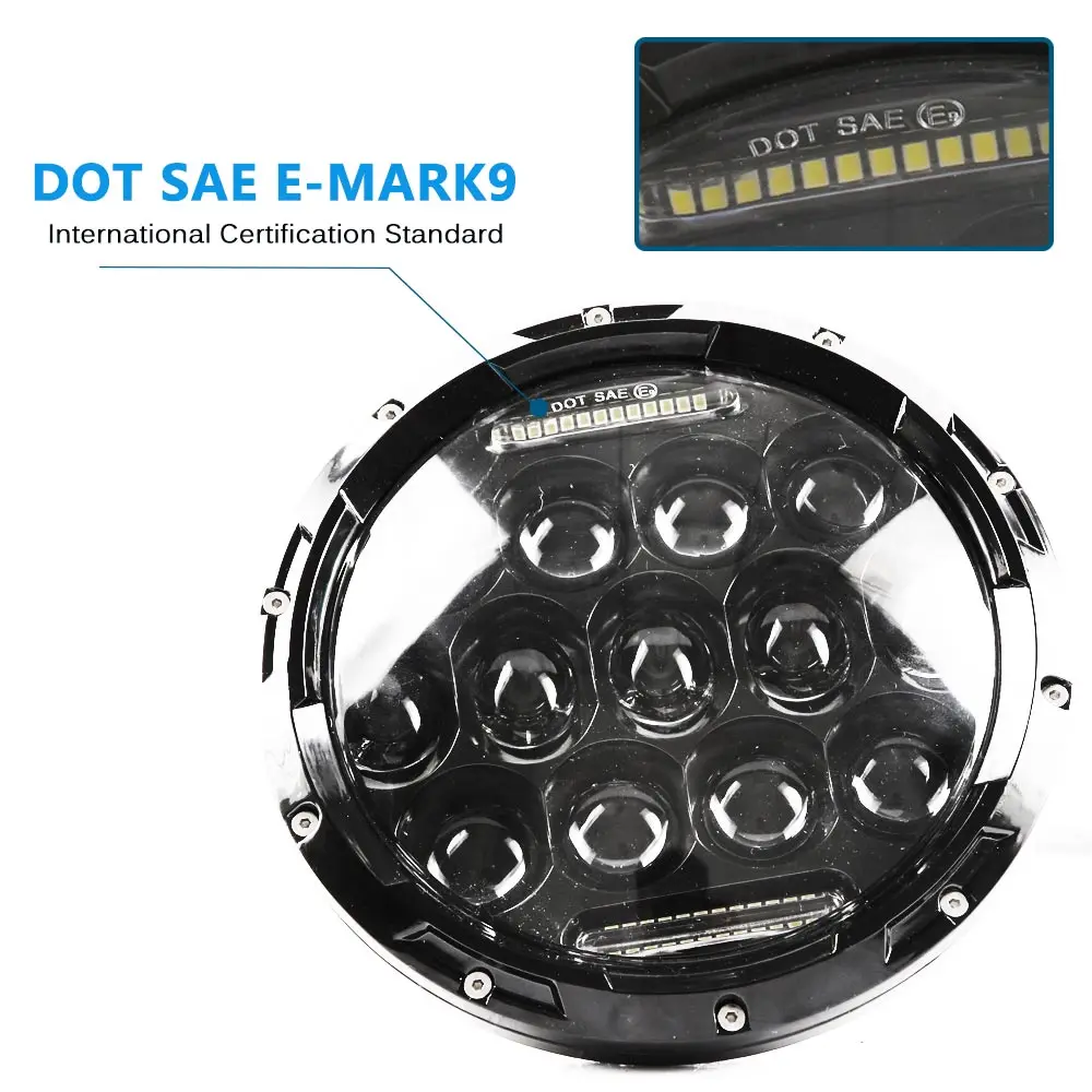 2 шт. 75 Вт 7 ''СВЕТОДИОДНЫЕ Фары H4 H13 дальний и ближний свет круглые