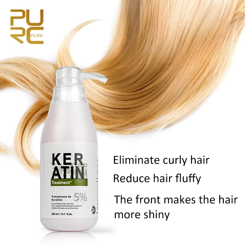 Бразильский кератин PURC для выпрямления вьющихся волос Кератиновое лечение