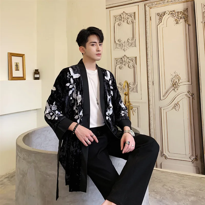 2019 Autumn Outerwear Overcoat Abrigo Largo Hombre Fashion Hip Hop Casual Jacket Men Heavy Embroidery Trench Coat Streetwear | Мужская