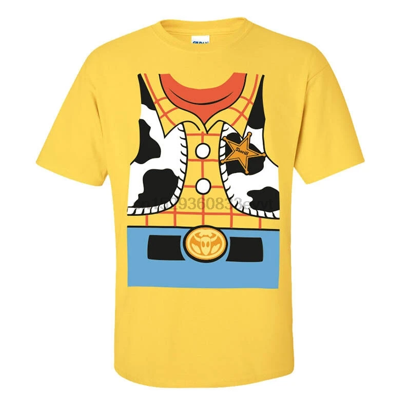Детская футболка унисекс маскарадное Платье Аниме Вуди Джесси шерифа желтого