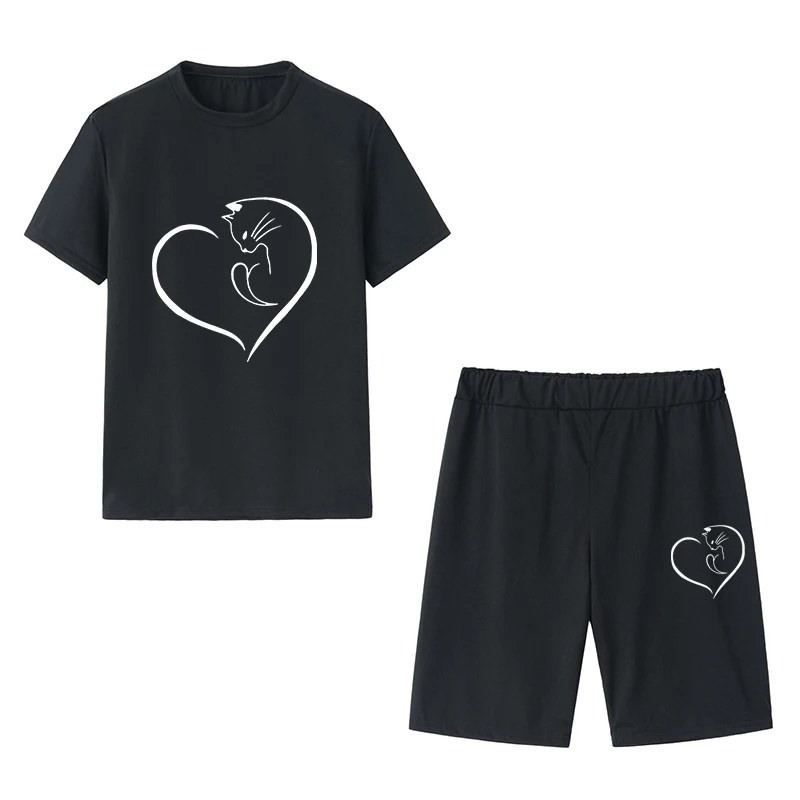 Женские летние спортивные костюмы футболка и брюки модная повседневная одежда