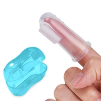 silicone toothbrush boxed baby finger toothbrush childrens teeth cleaning soft silicone toothbrush cleaning care tool