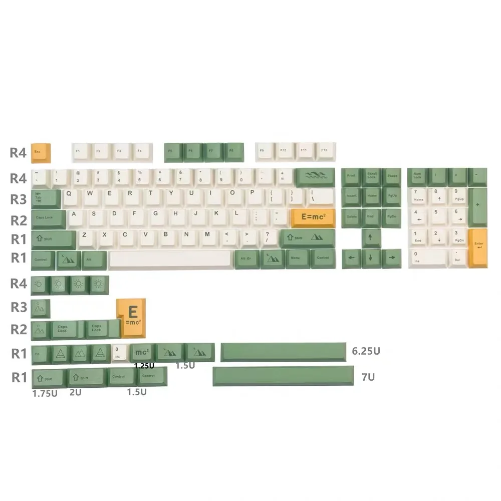 

GMK ET Keycaps GMK Keycap PBT Sublimation Key-Cap Cherry Profile 127 Keys Compatible 87/104/108/84/64/98/96 Mechanical Keyboard