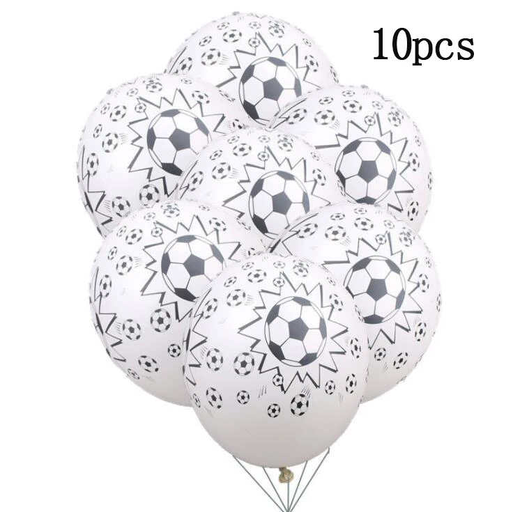 white latex ballon 1 компл. Футбольная игра торт Топпер DIY Дети День Рождения вечерние украшения торта Дети кукла игрушка футбол выпечки кекс вечерние принадлежности - Цвет: white latex ballon