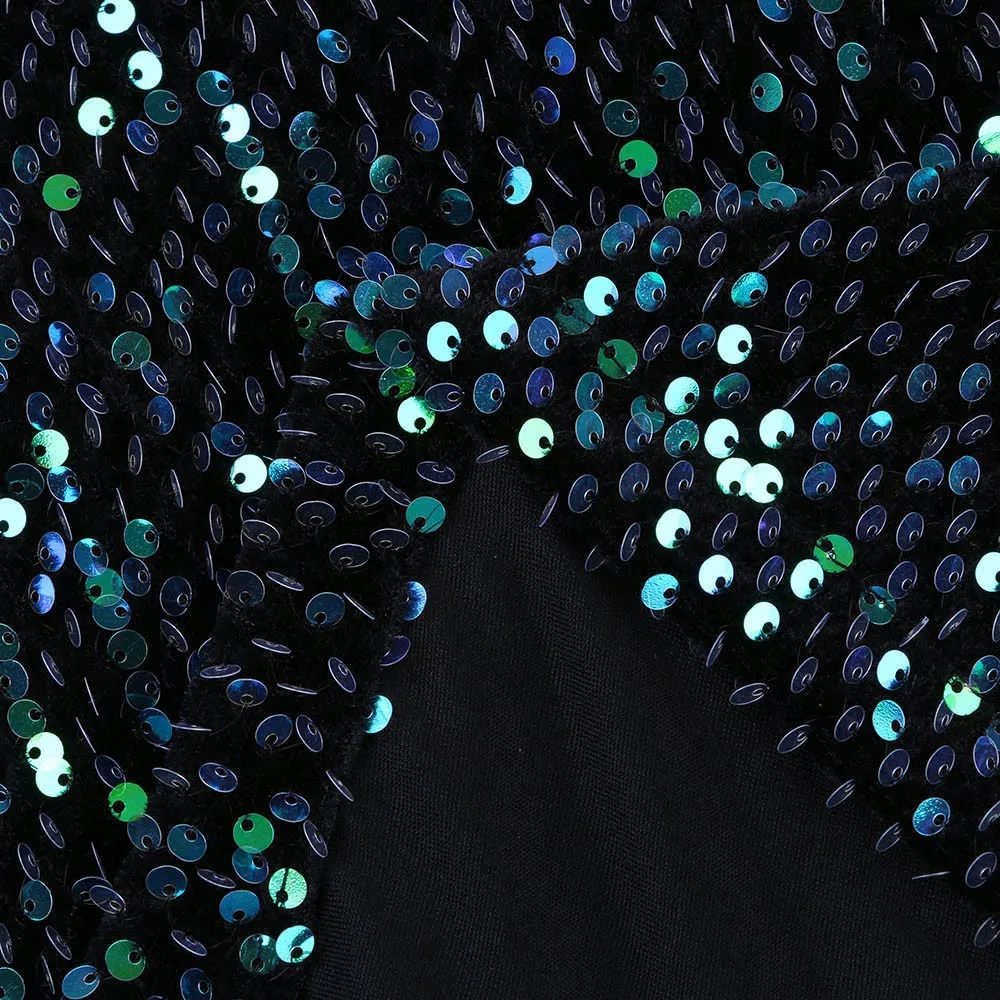 

Sexy Sequins Dress Women Glitter V Back Long Sleeve Stretch Slim Party Mini Dress Autumn O Neck Bodycon Dresses Vestidos Femme