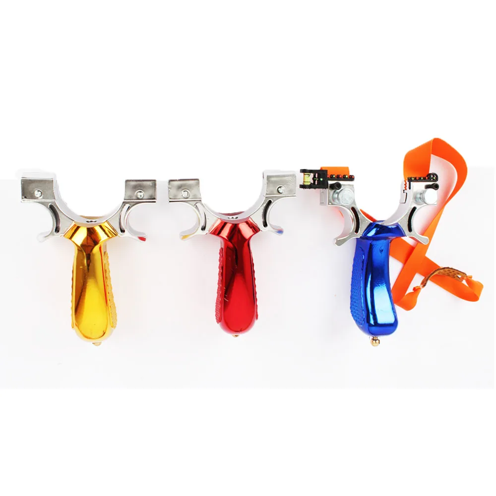 

Lighted Aiming Level Sight Quick Compression Slingshot Flat Skin Unbind Resin Alloy Outdoor Slingshot