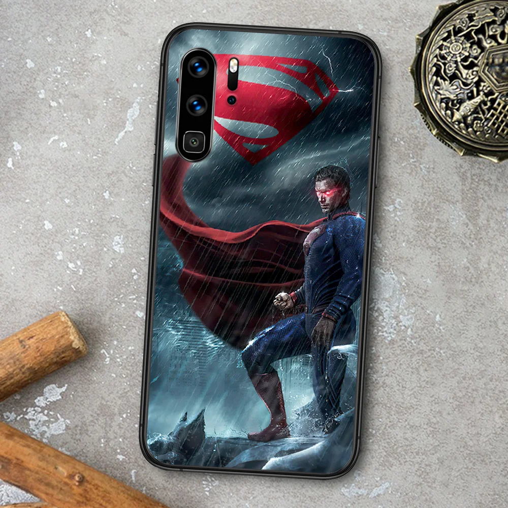 

Super Hero Supermans Phone Case For Huawei P Mate Smart 10 20 30 40 Lite Z 2019 Pro black Hoesjes Soft Coque Fashion Cell Luxury