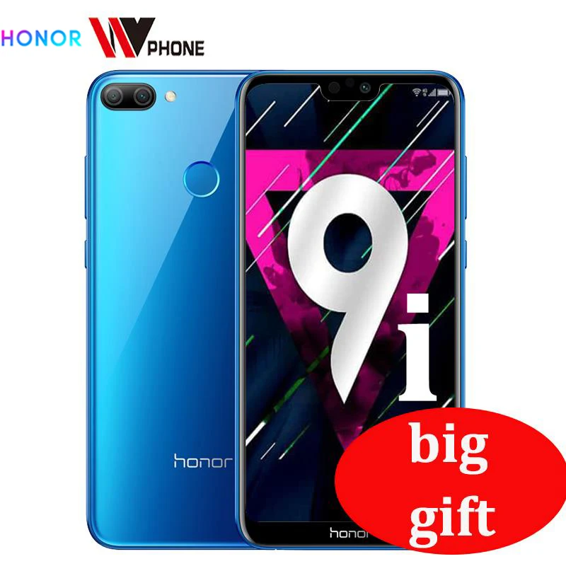 Honor 9i 5,84 дюймов Восьмиядерный корпус из стекла android 8,0 двойная задняя камера 3000 мАч отпечаток пальца для лица ID