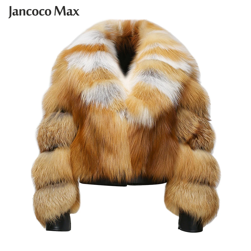 

Top Quality Real Red Fox Fur Coats Women Winter Fashion Jackets Sheepskin Leather Thick Warm Overcoat S3637