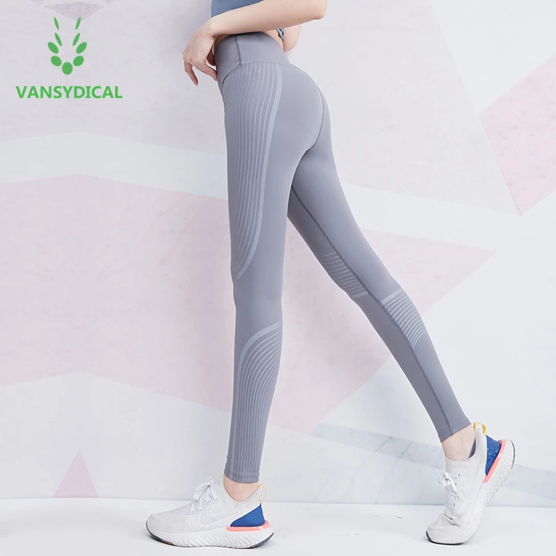 

Vansydical Women Stretchable Yoga Pants High Waist Leggings Gym Trousers Running Pants Tummy Control Fitness Workout Tights