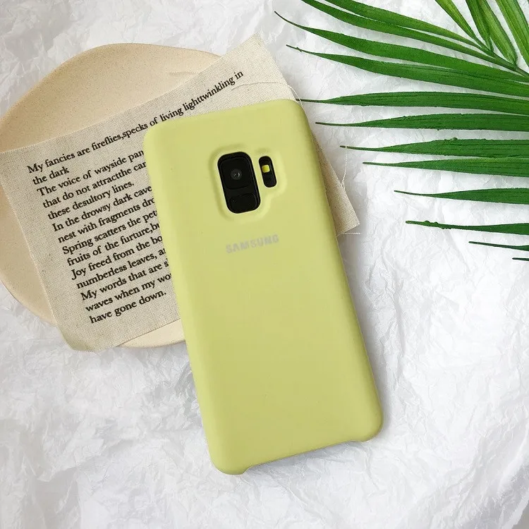 LPWZHMG оригинальный мягкий силиконовый чехол для samsung Galaxy Note 9 S8 S9 Plus однотонная