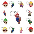 Брелок для ключей из ПВХ с мультяшным рисунком, брелок для мини-фигурка аниме, детская игрушка, подвеска, брелок, модные брелки, 1 шт.