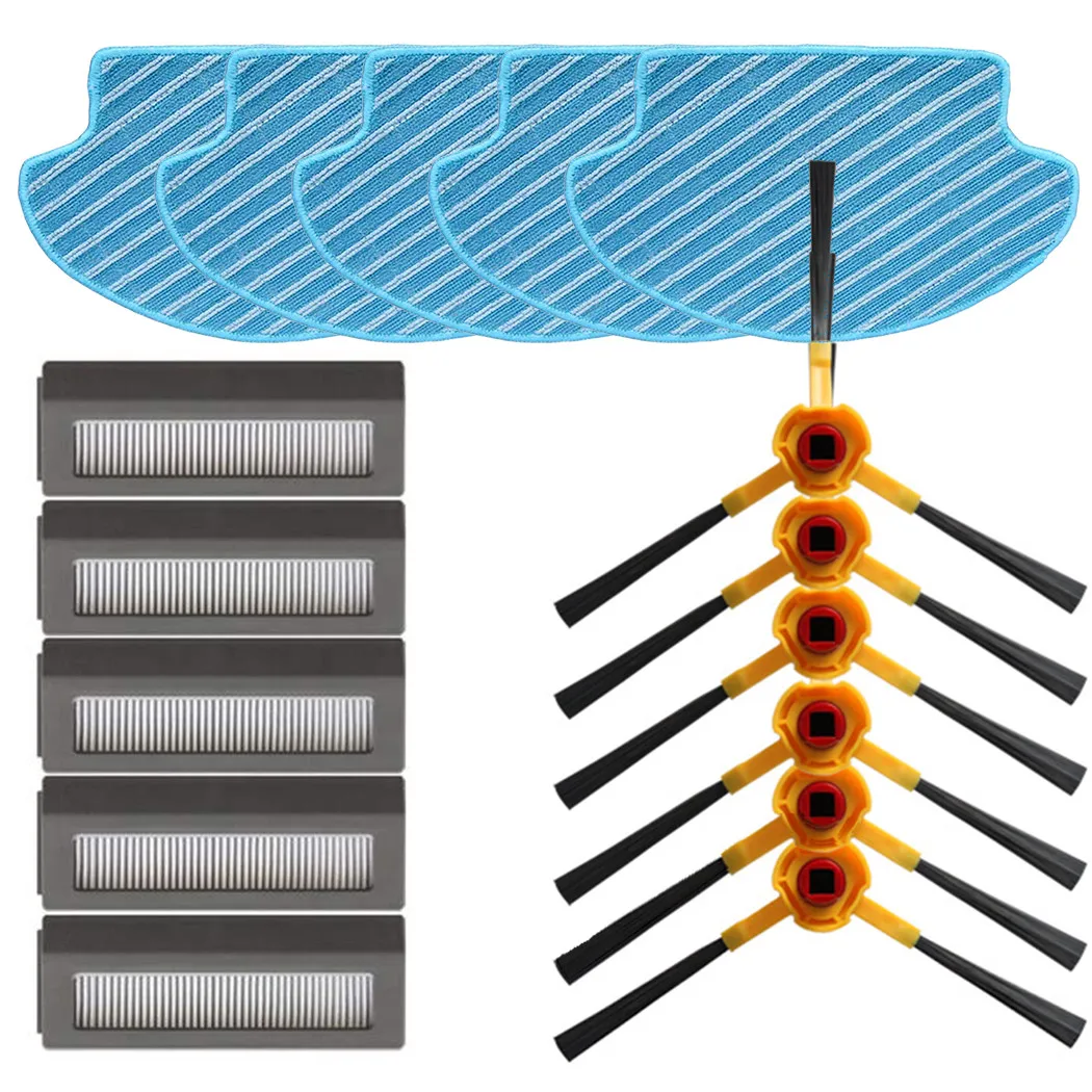 

16Pc Filter Side Brush Mop Cloth Kit For Ecovacs Deebot N78 Vacuum Cleaner Parts Household Cleaning Tools