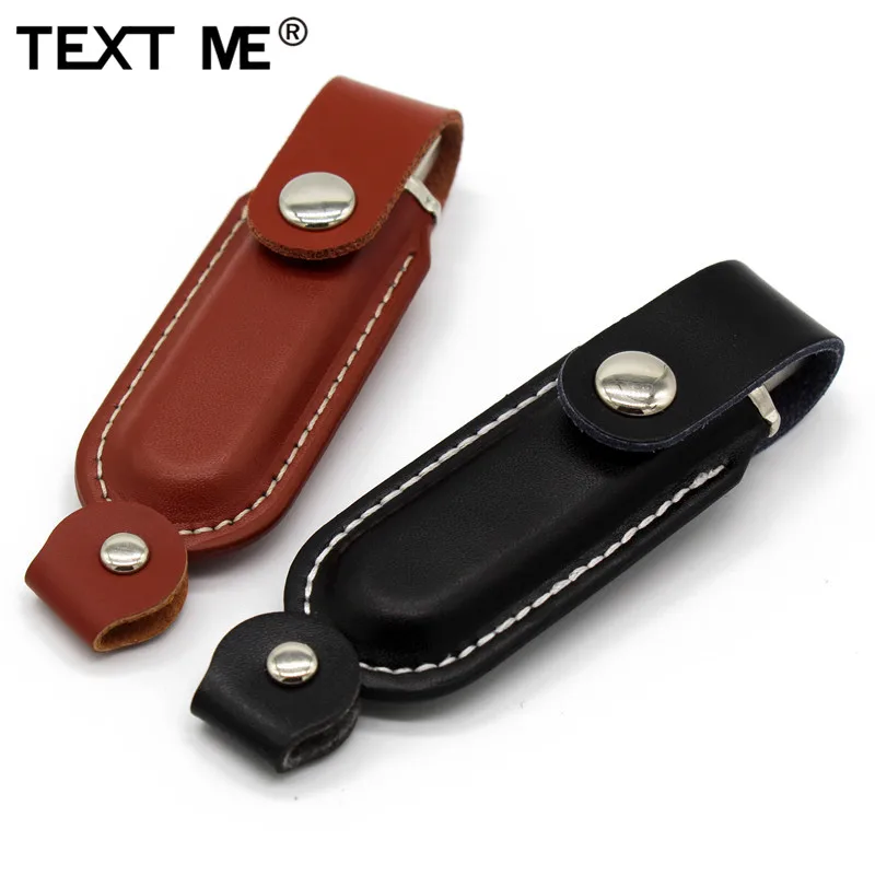 TEXT ME 2 цвета кожа с брелок модель usb флэш-накопитель usb 2,0 4 ГБ 8 ГБ 16 ГБ 32 ГБ флеш-накопитель 64 ГБ