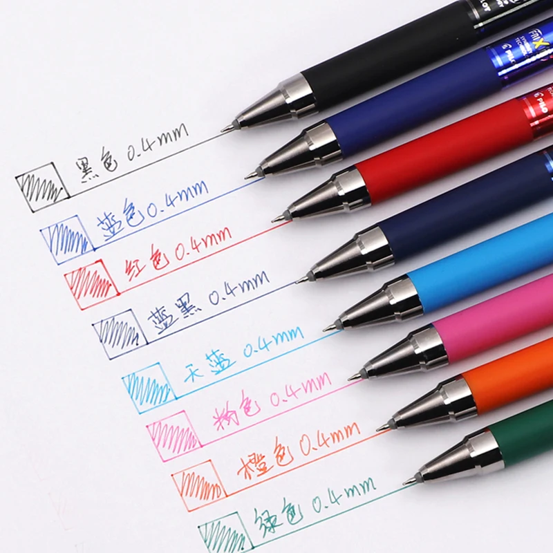 

8Pcs PILOT limited edition erasable pens LFPK-25S4 large-capacity color pressing neutral gel pen 0.4mm needle tip writing smooth