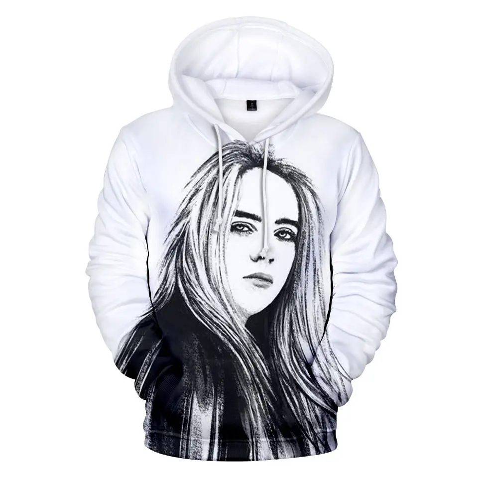 25 Модный дизайн Billie Eilish 3D толстовки Толстовка для мужчин и женщин Billie Eilish толстовки с капюшоном осенне-зимняя одежда куртки - Цвет: 25