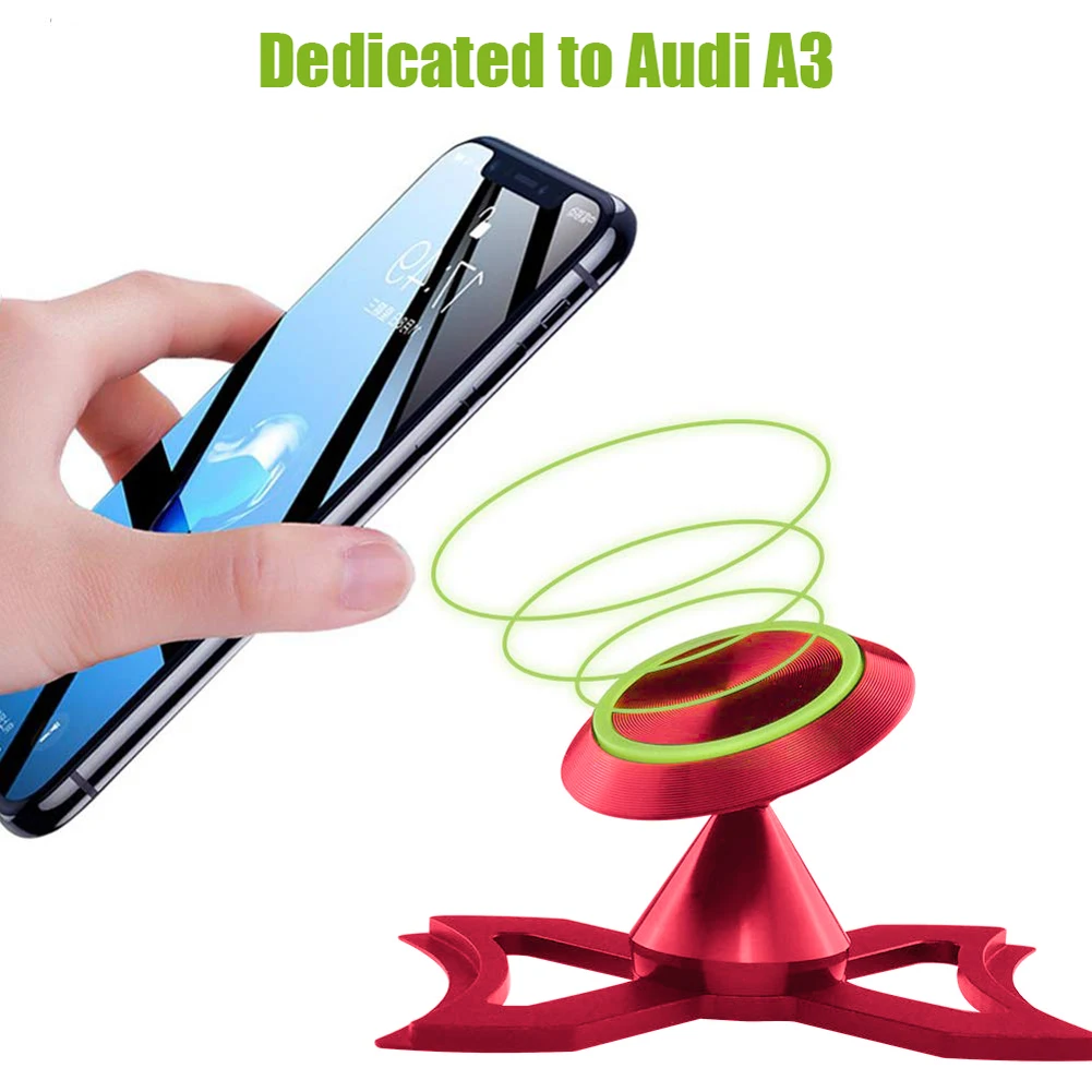 

Phone Holder Car Air Vent Outlet Mount Luminous 360° Rotary Swivel Cell Phone Magnetic Cradle for Audi A3/S3 Holder Stand
