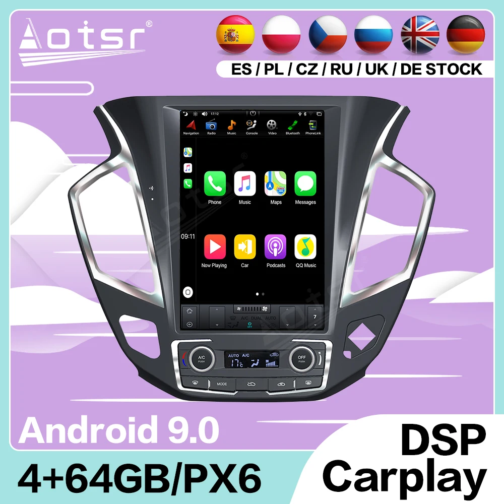 

Android 9.0 PX6 Tesla For DongFeng FengShen AX7 2015 2016 2017 Stereo GPS Navi Multimedia IPS Player Radio Audio Auto Head Unit