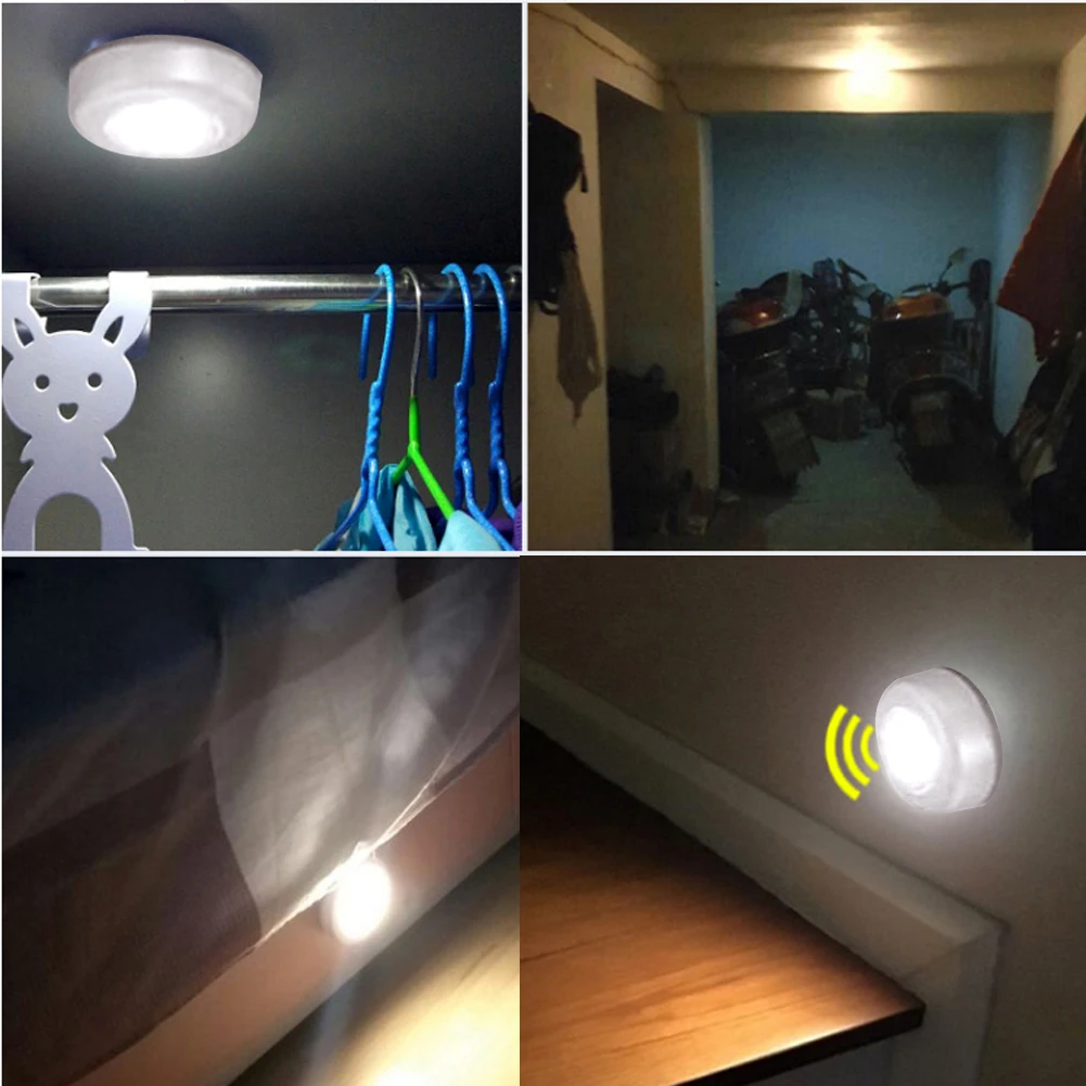 

COB LED Light Under Cabinet Light Adhesive Sticker Wireless Wall Lamp Wardrobe Cupboard Drawer Closet Bedroom Kitchen Nightlight