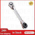 Многофункциональный квадратный гаечный ключ с трещоткой 14 дюйма и двойной головкой, отвертка с шестигранным наконечником, нескользящий комбинированный ключ с 72 зубцами