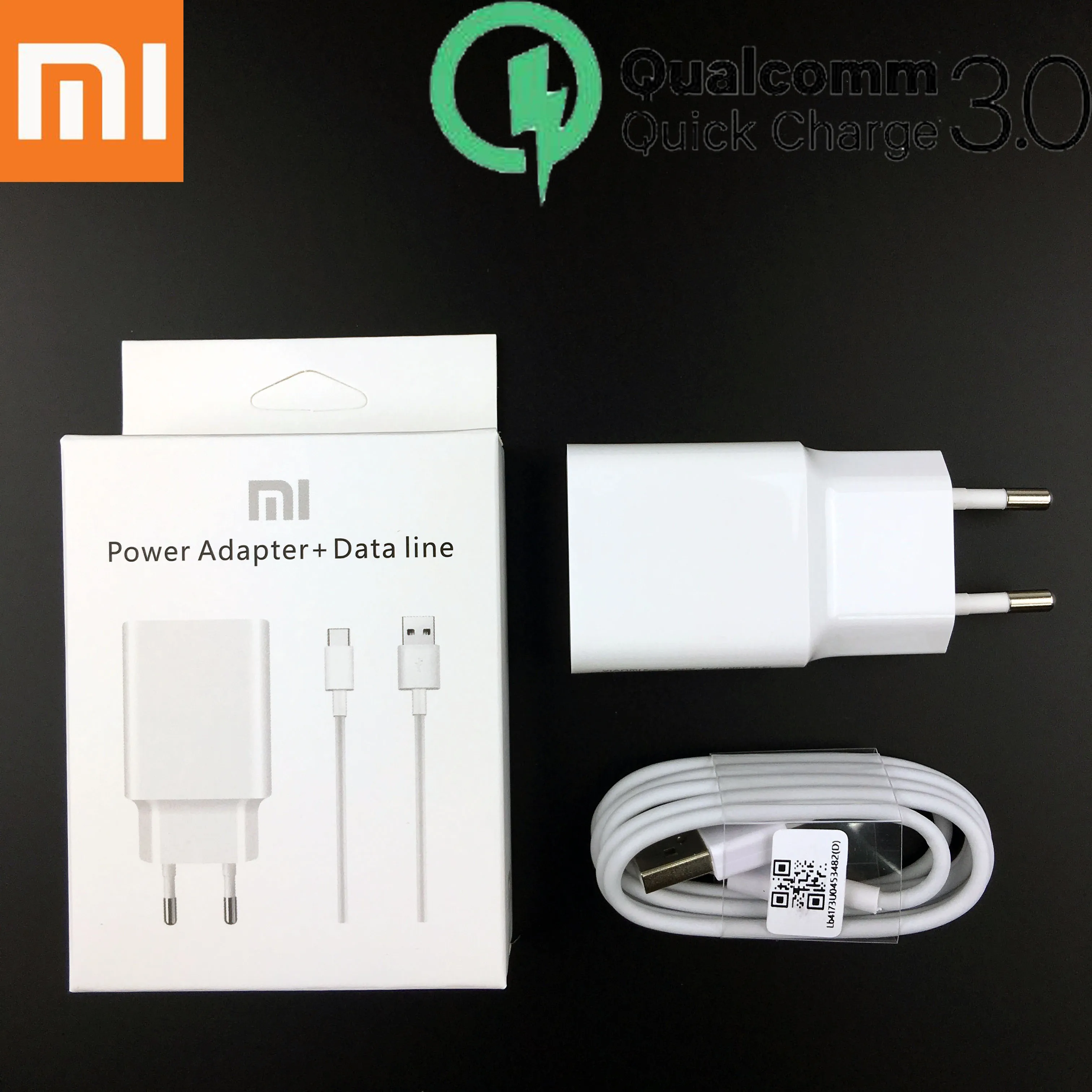 Xiaomi mi 8 18 Вт QC3.0 EU Usb Quick Зарядное устройство 12v1. 5a адаптер Тип C кабель для 9se 8se 8lite 6 5S