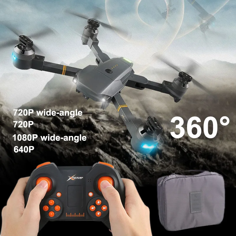XT-1 складной Радиоуправляемый Дрон с камерой WiFi FPV 2MP RC вертолет Квадрокоптер высота удерживающий Дрон Безголовый режим 360 градусов флип