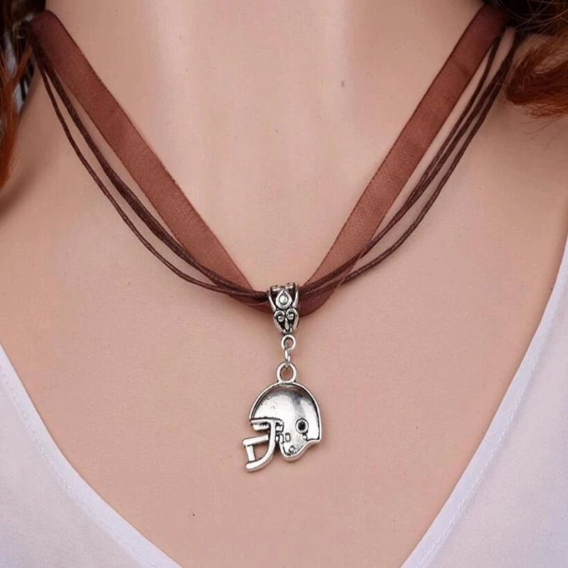 Винтажное серебряное ожерелье с кошкой бейсболка подвески из органзы массивное